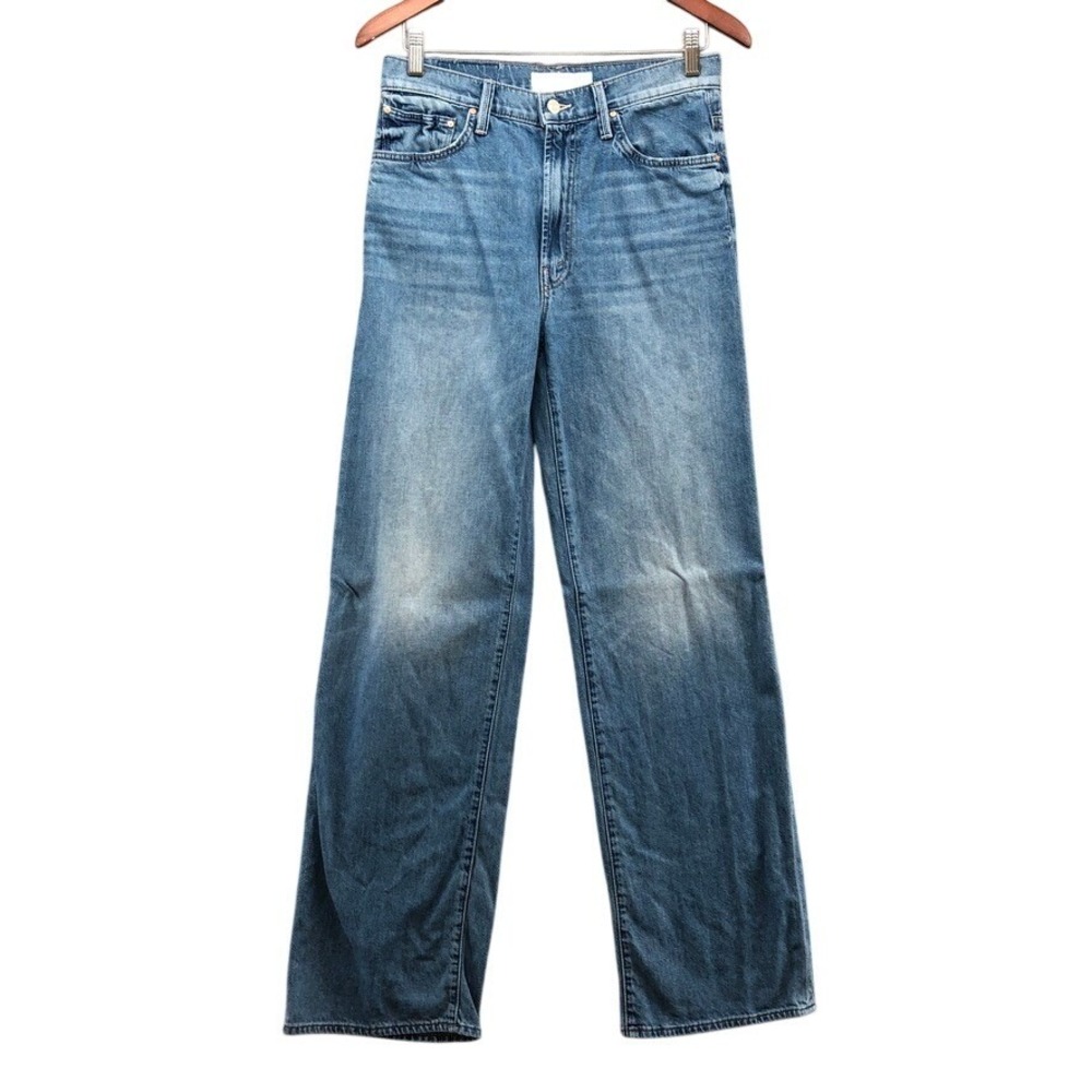 MOTHER The Dodger Sneak Jeans Womens 26 2 Blue Tomorrow Never Knows Wide Leg